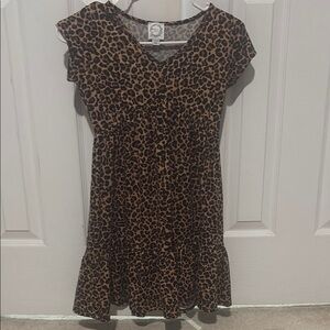 Leopard Print Kids Dress